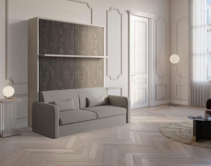 Brezza 160 Loft – Letto matrimoniale a scomparsa con divano