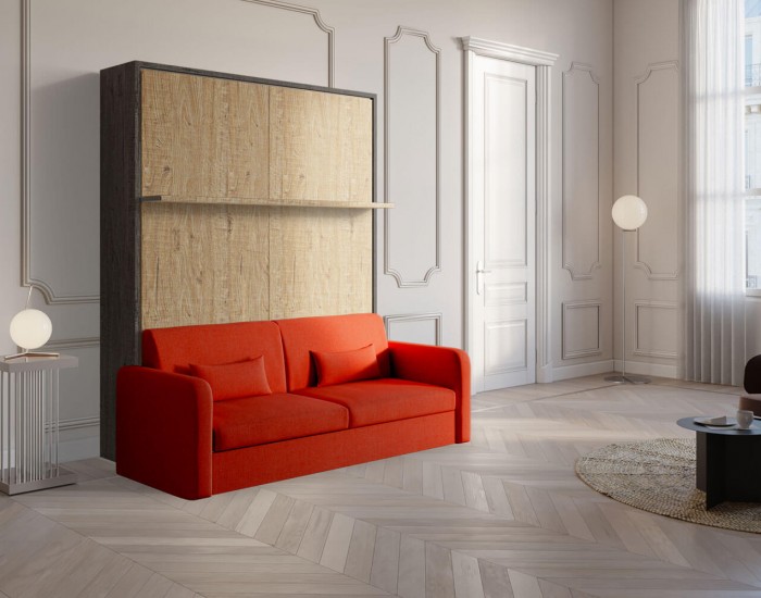 Brezza 160 Club – Letto a scomparsa con divano e mensola