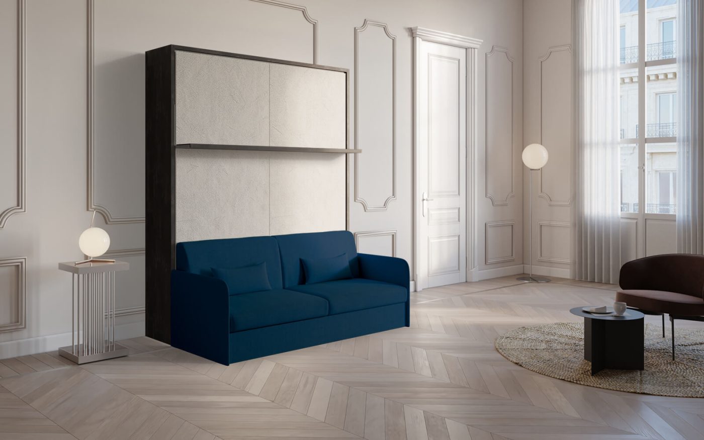 Letto matrimoniale ribaltabile a parete