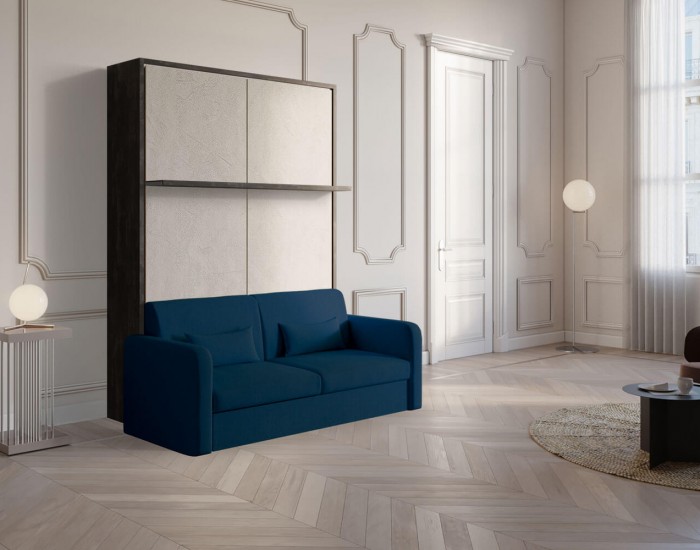 Brezza 140 Optical – Letto a scomparsa verticale matrimoniale francese con divano