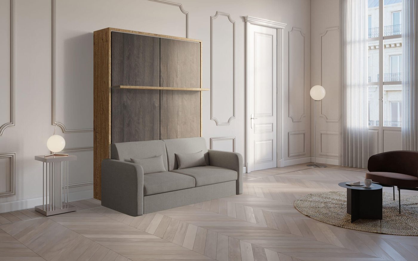 letto a ribalta alla francese con divano