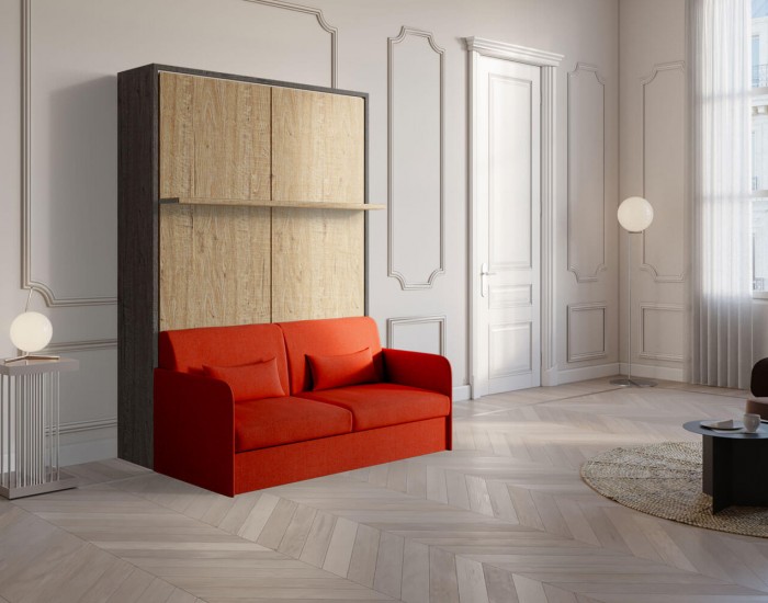 Brezza 160 Club – Letto a scomparsa con divano e mensola