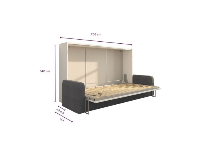Letto a scomparsa 120 Orizzontale Divano Big