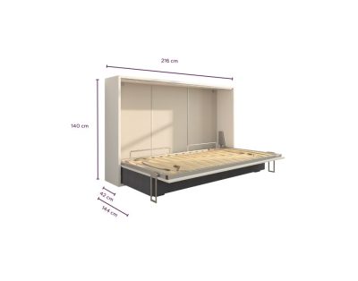 Letto a scomparsa 120 Orizzontale Divano Easy