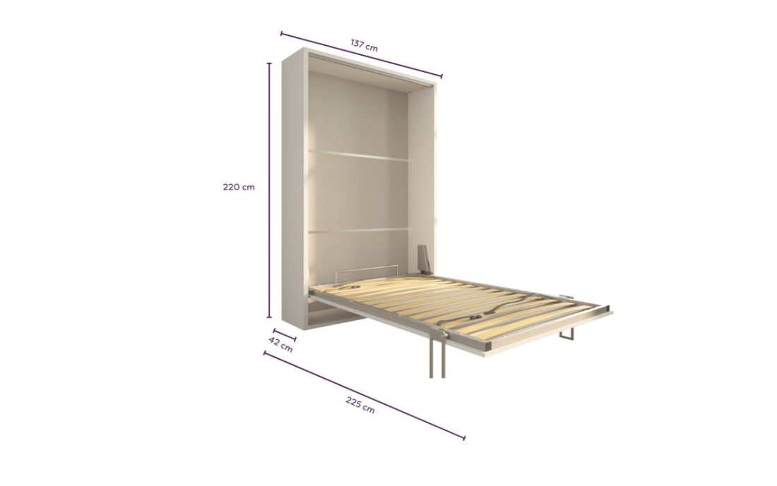 Letto a scomparsa 120 Verticale