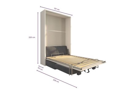 Letto a scomparsa 120 Verticale Divano Easy Contenitore