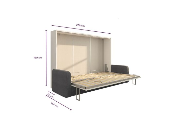 Letto a scomparsa 140 Orizzontale Divano Big