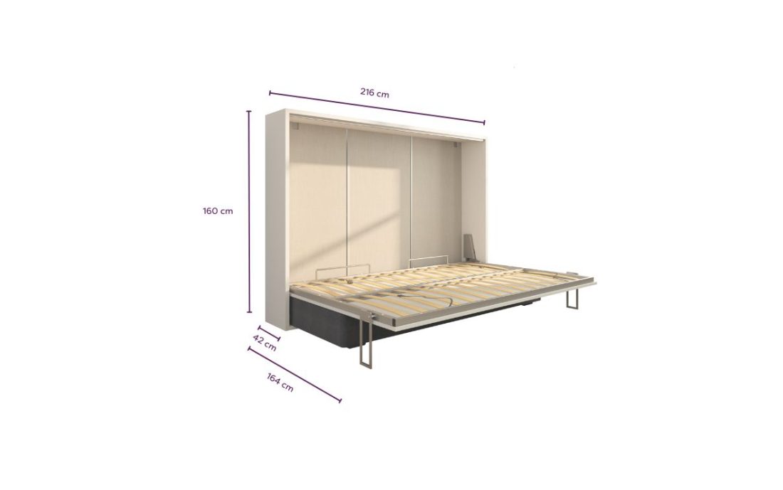 Letto a scomparsa 140 Orizzontale Divano Easy