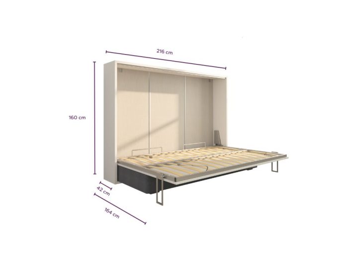 Letto a scomparsa 140 Orizzontale Divano Easy