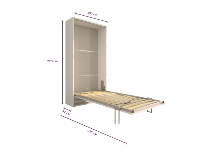 Letto a scomparsa 90 Verticale