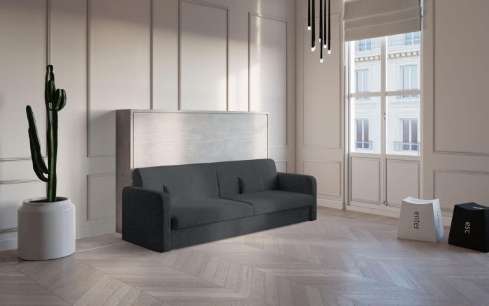 Neve Sofa 120 Garage – Letto a scomparsa a muro con divano