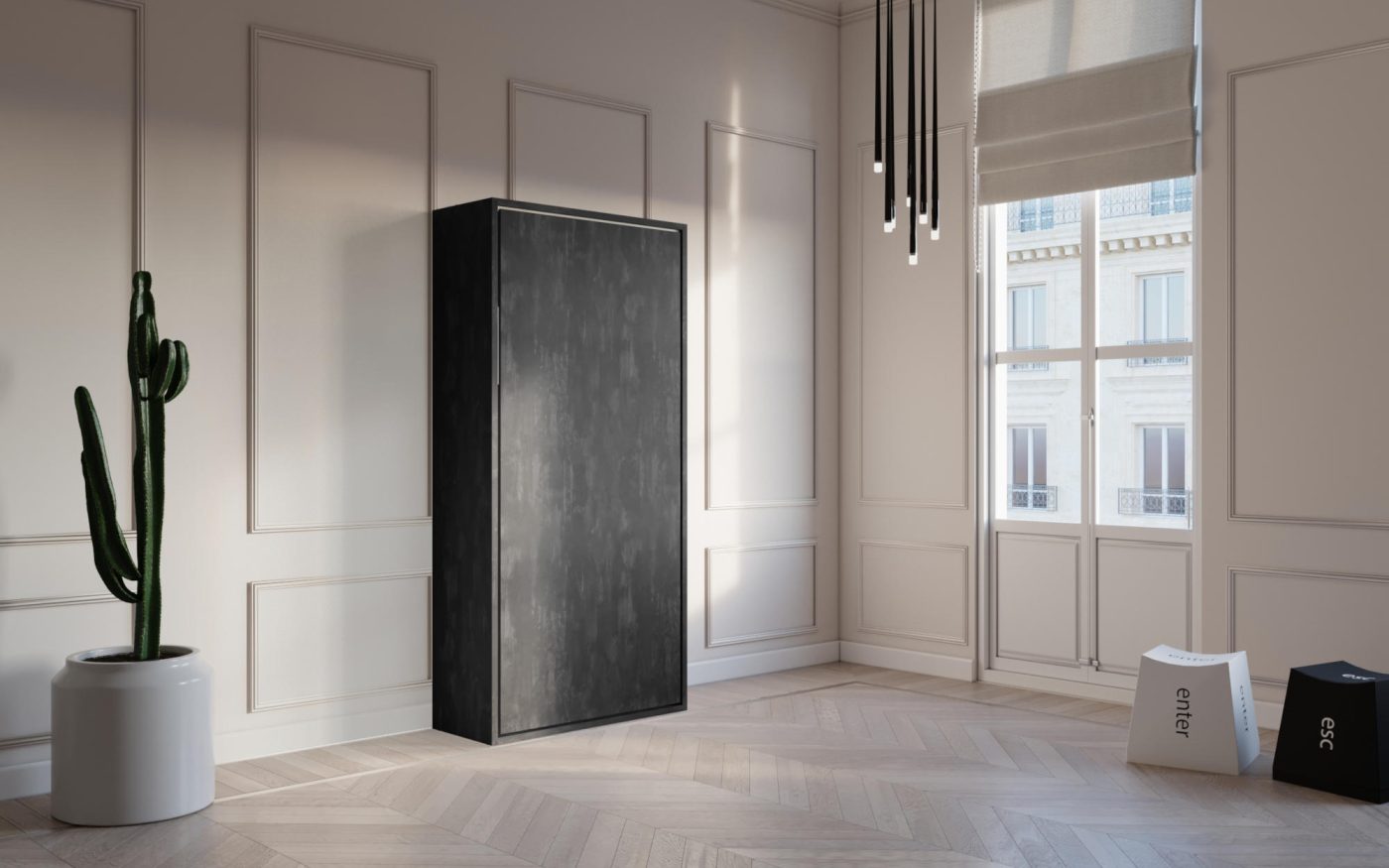 Letto a scomparsa verticale singolo