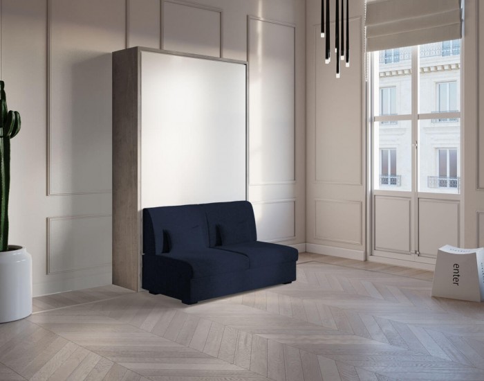 Piuma Sofa 120 Navy – Divano letto armadio piazza e mezza