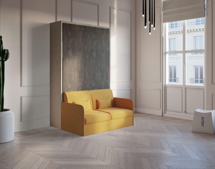 Piuma Sofa 120 Ginestra – Armadio divano letto a scomparsa verticale