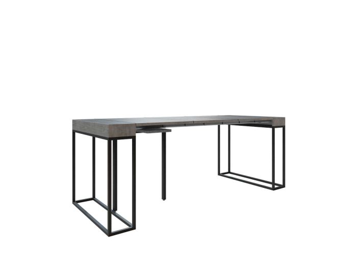 Consolle acciaio e legno allungabile