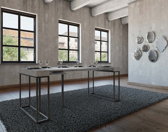 Consolle in legno e ferro allungabile