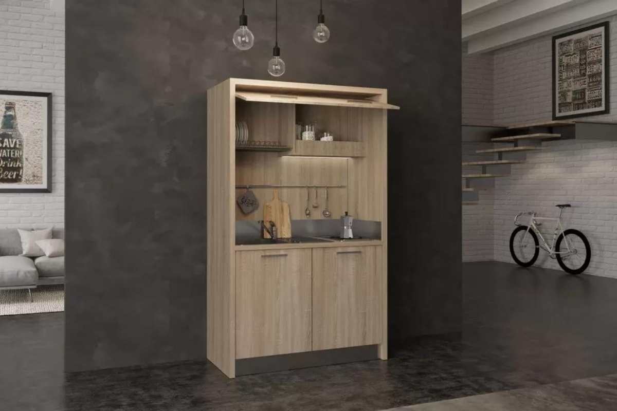 Mini cucina per ambienti in stile rustico