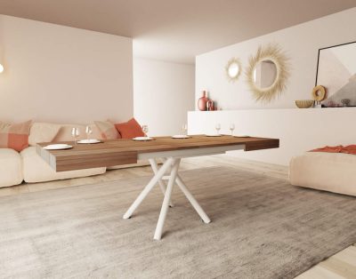 Tavolo alzabile e allungabile da salotto