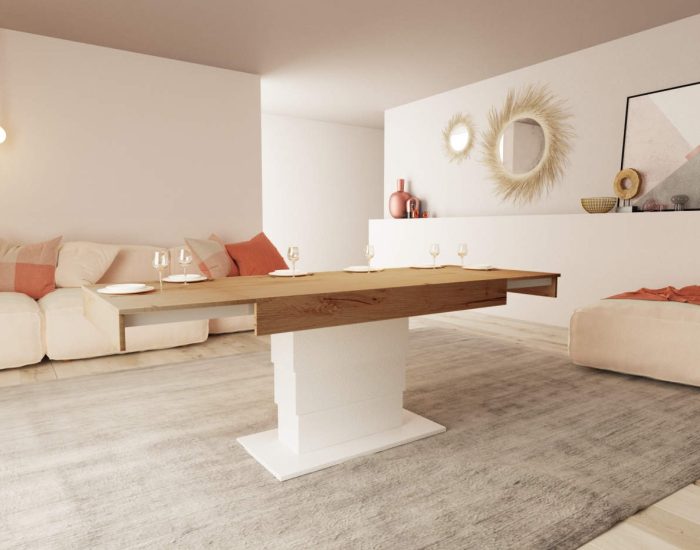 Tavolo saliscendi allungabile da salotto