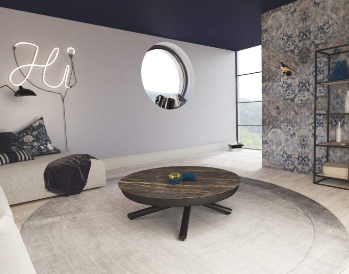 Tavolo salotto trasformabile pietra