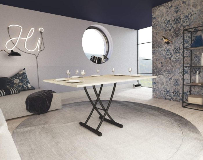 Tavolino basso alzabile da divano