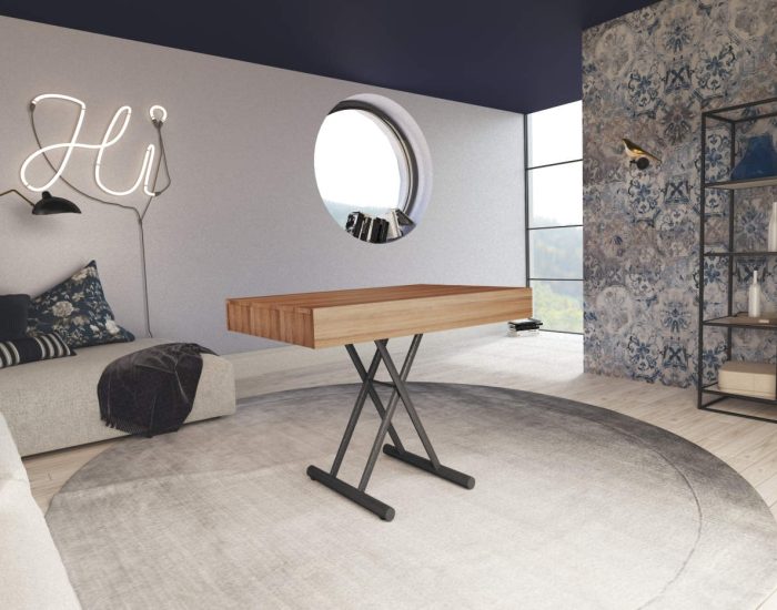 Tavolino basso da salotto allungabile trasformabile