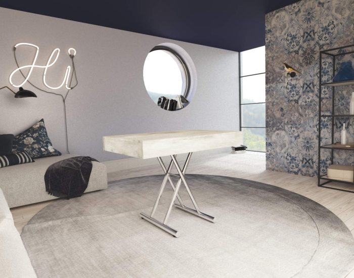 Tavolino basso trasformabile in tavolo da pranzo