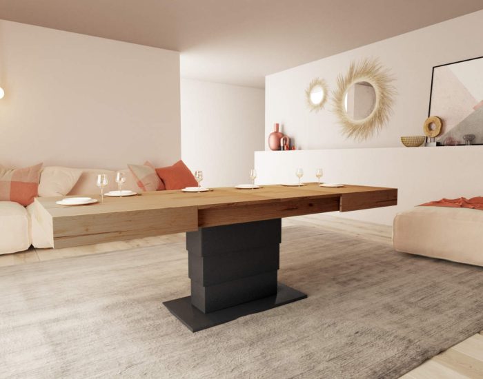 Tavolino che si alza e diventa tavolo 10 posti