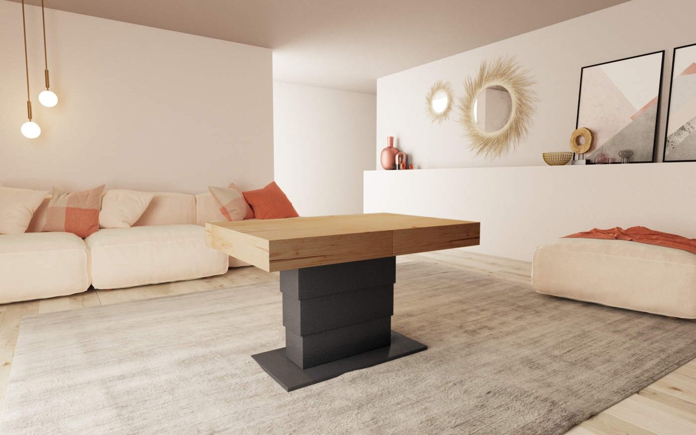 Tavolino che si alza e diventa tavolo da pranzo Salsa