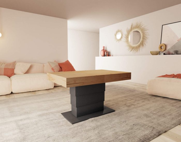 Tavolino che si alza e diventa tavolo da pranzo