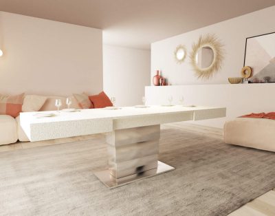 Tavolino da salotto alzabile cromato