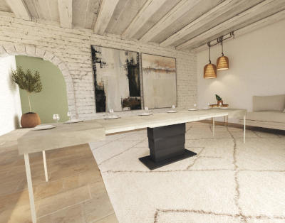 Tavolino da salotto alzabile e allungabile 10 posti