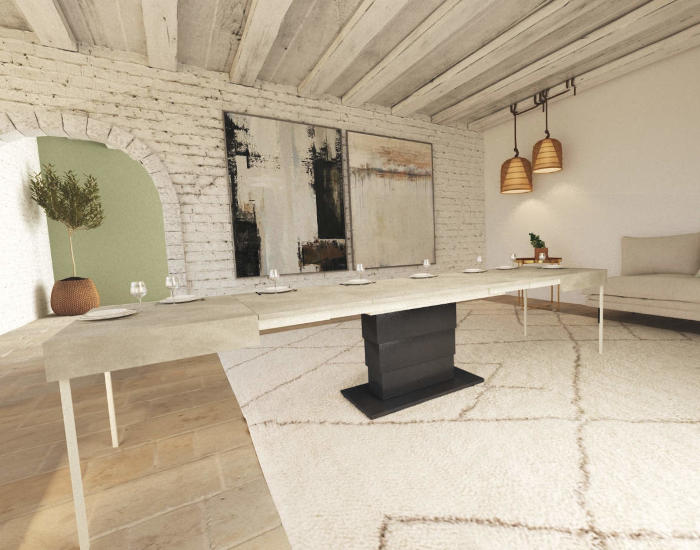 Tavolino da salotto alzabile e allungabile 10 posti