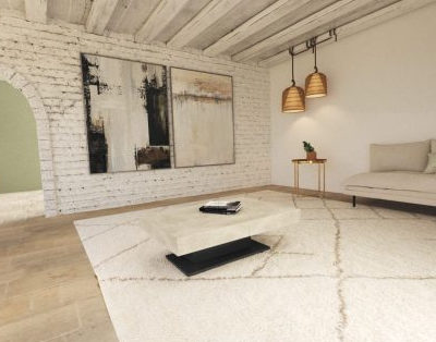 Tavolino da salotto alzabile e allungabile moderno