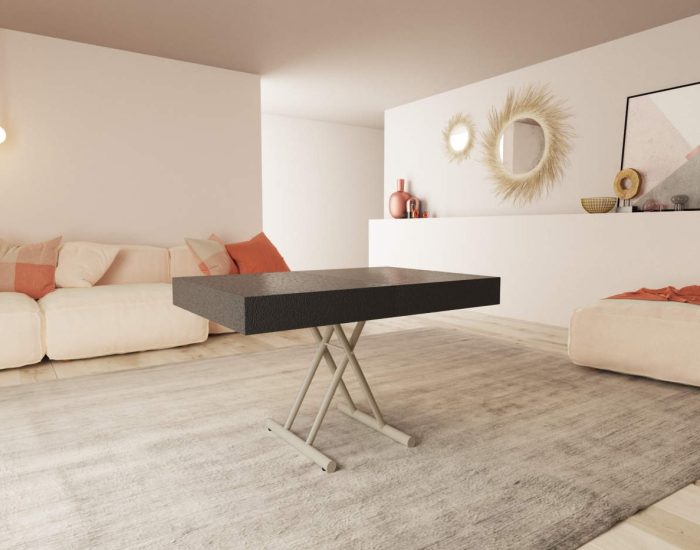 Tavolino da salotto che si trasforma in tavolo