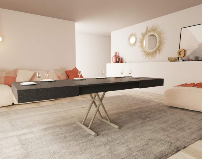 Tavolino da salotto che si trasforma tavolo ospiti