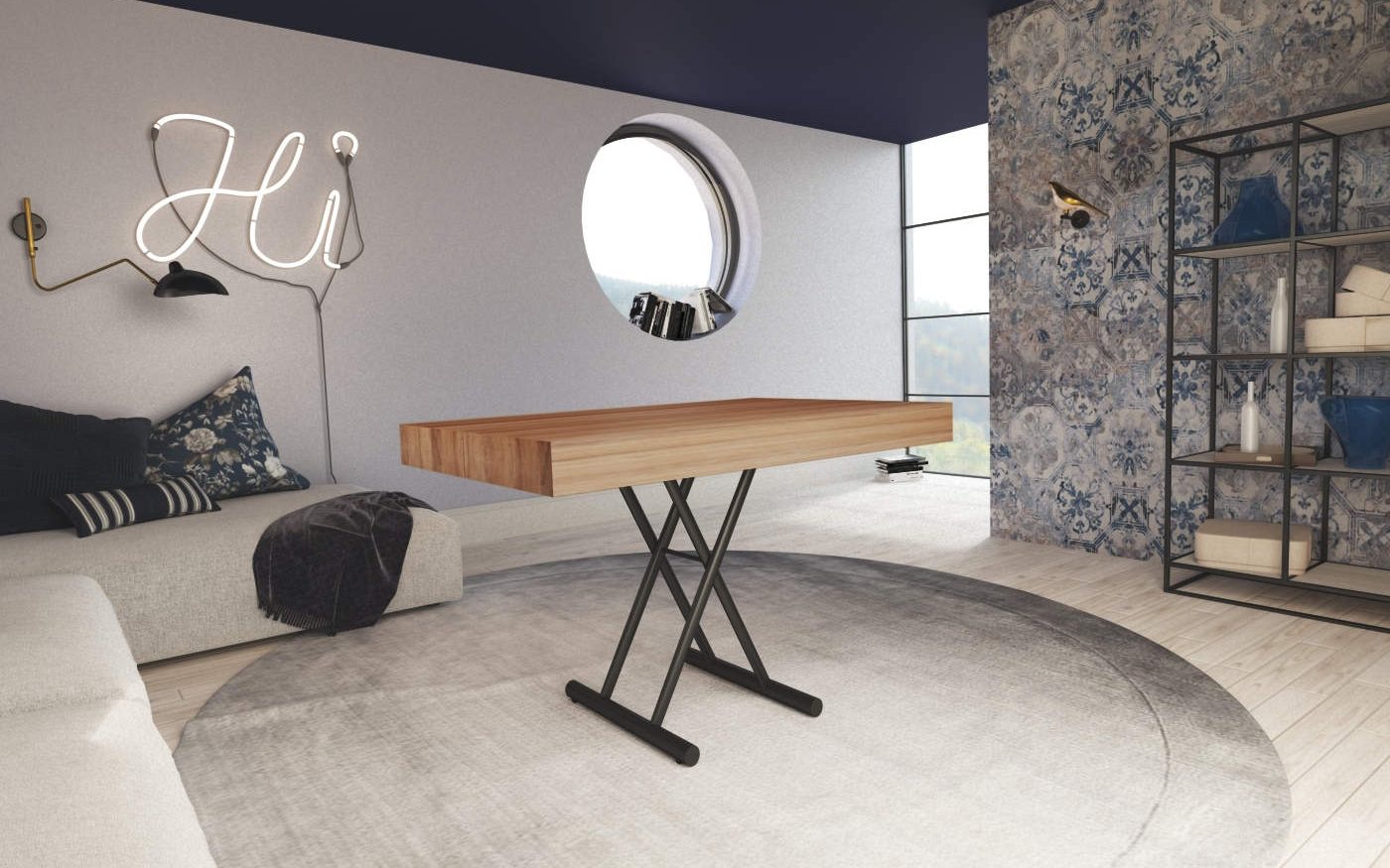 Tavolino saliscendi da divano Tip Tap