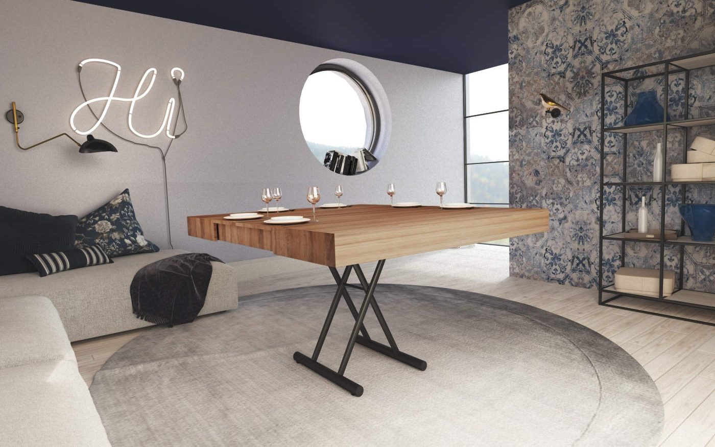 Tavolino saliscendi per monolocali Tip Tap