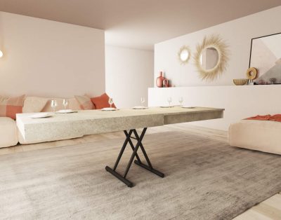 Tavolino salotto alzabile allungabile design