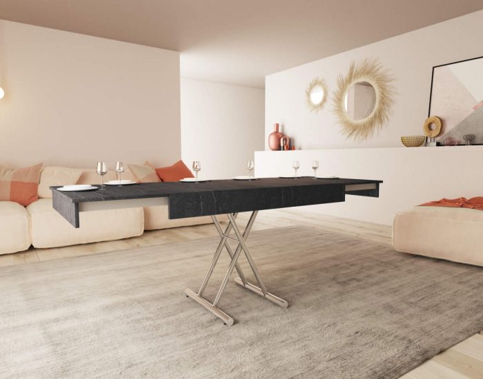 Tavolino salotto pieghevole allungabile fino a 10 posti