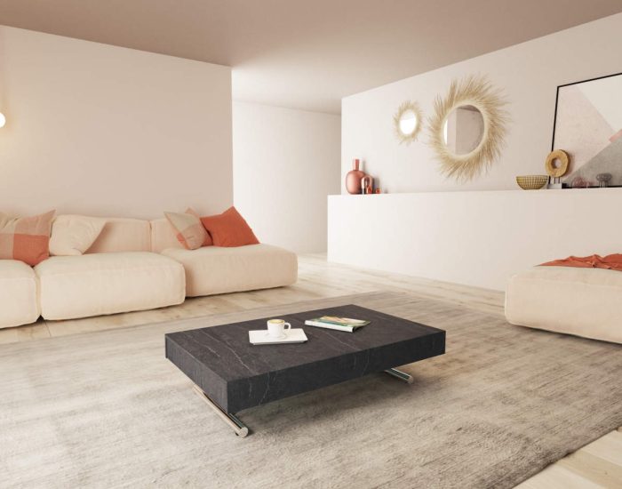 Tavolino salotto pieghevole allungabile moderno