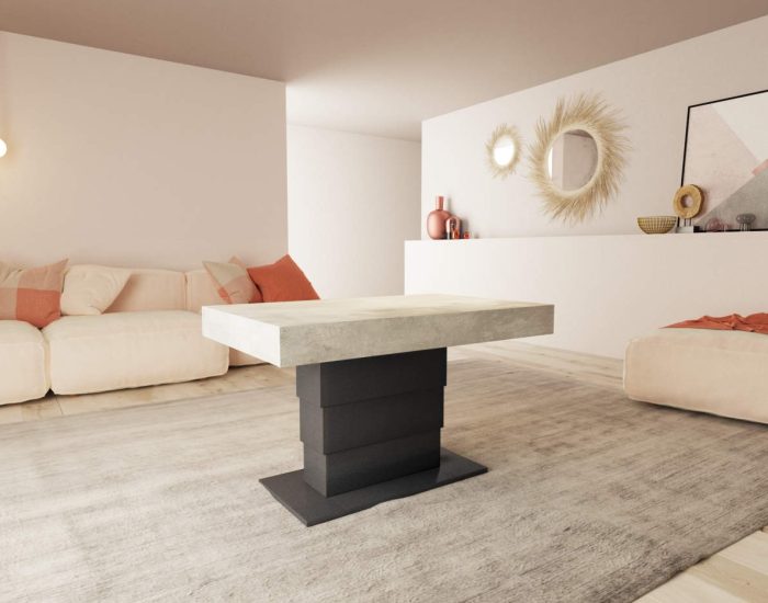 Tavolino salotto trasformabile in tavolo allungabile