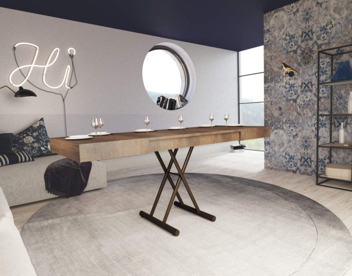 Tavolino sollevabile trasformabile