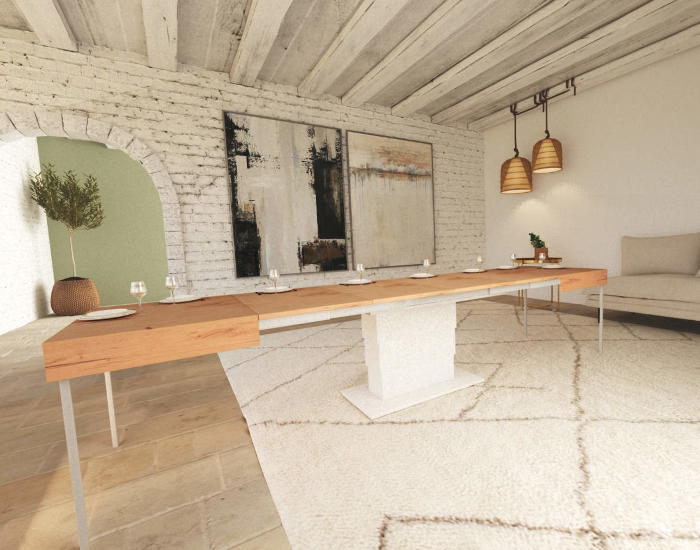 Tavolino tavolo trasformabile che si solleva