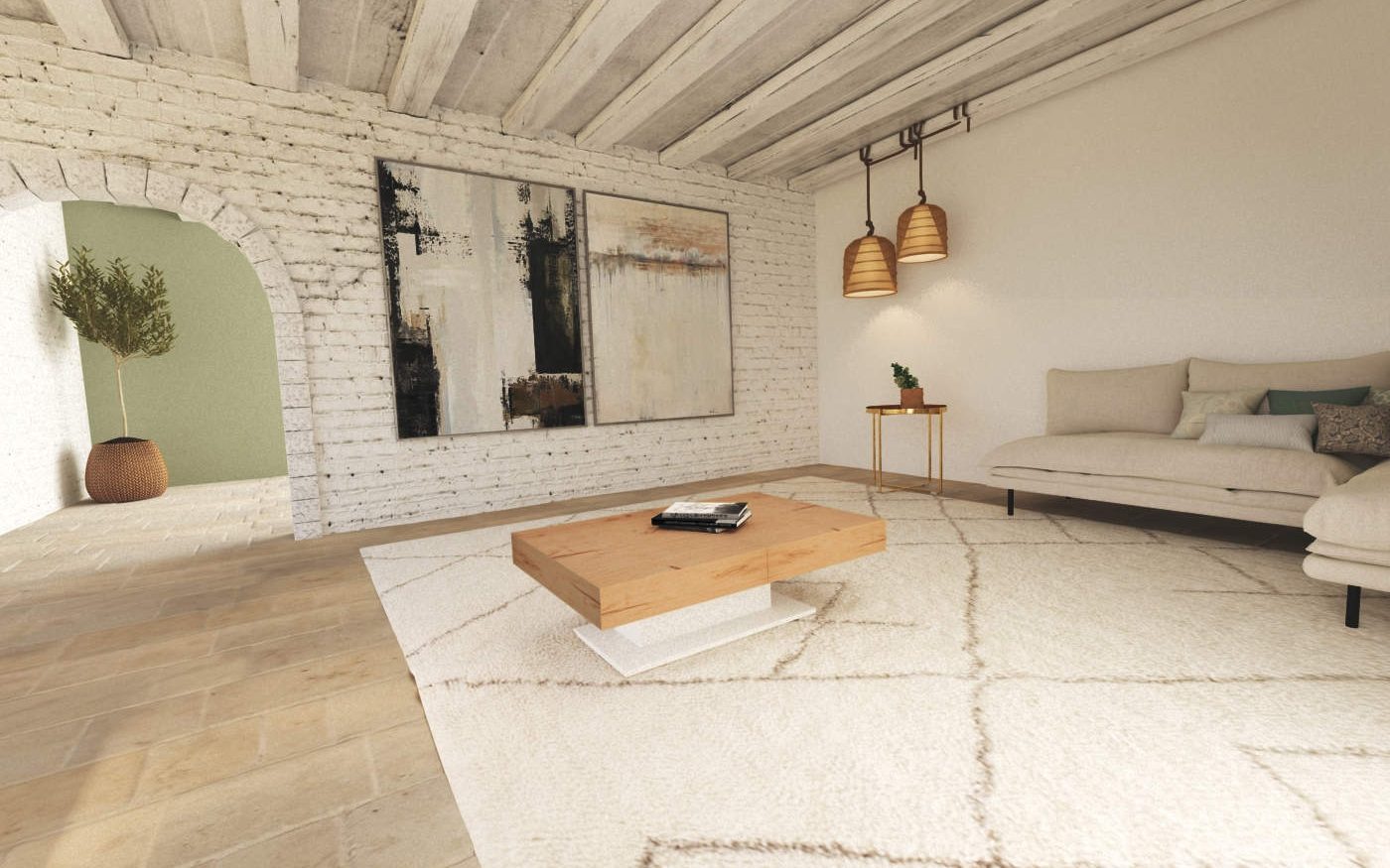 Tavolino tavolo trasformabile moderno Rumba