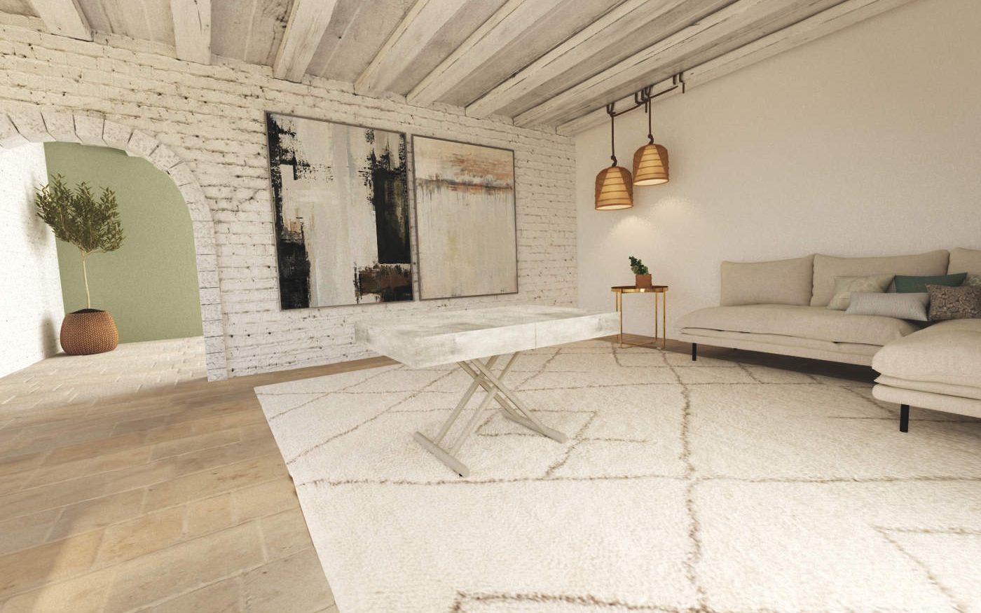 Tavolo allungabile alzabile per ospiti Boogie