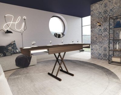 Tavolo basso allungabile legno scuro