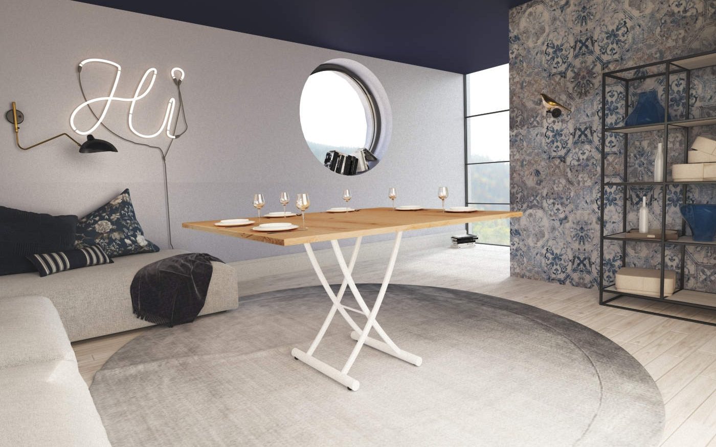 Tavolo basso salotto allungabile Mambo