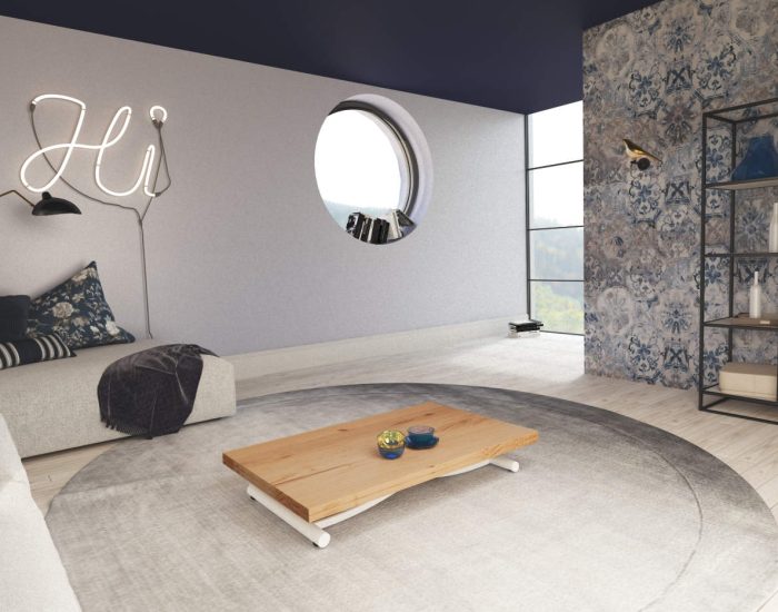 Tavolo basso salotto apribile a libro