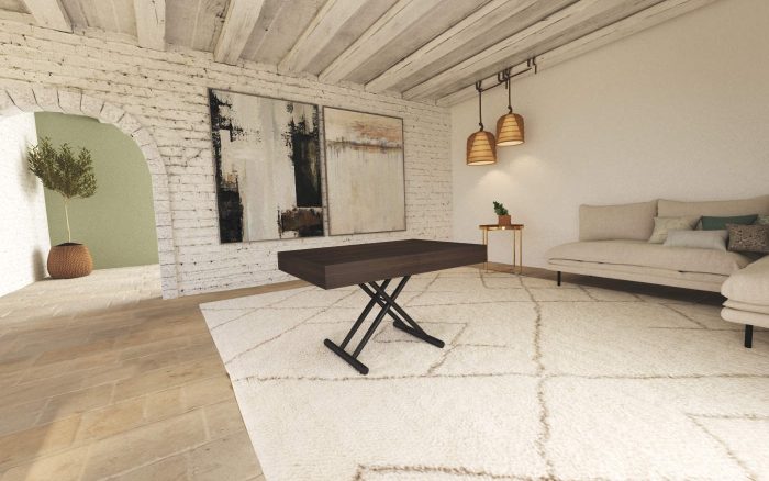 Tavolo da divano trasformabile in legno Boogie